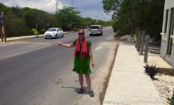 Martina hitchhiking